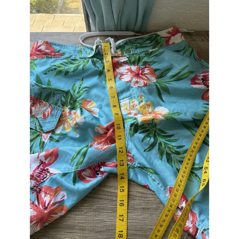 Merona Men's Multicolor Floral Print Swim Shorts  Size Medium